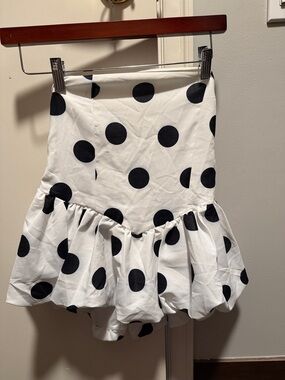 Anthropologie Polka Dot Bubble Hem Top